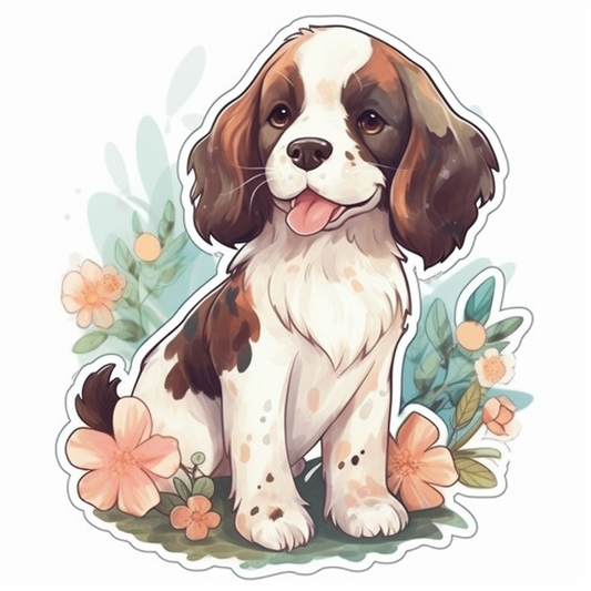 English Springer Spaniel Dog Vinyl Decal Sticker for Car, Laptop, Tumbler and more # 007510