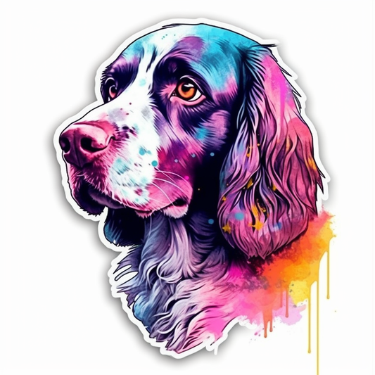 English Springer Spaniel Dog Vinyl Decal Sticker for Car, Laptop, Tumbler and more # 007513