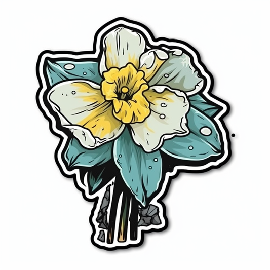 Daffodil Flower Vinyl Decal Sticker for Car, Laptop, Tumbler and more # 00573