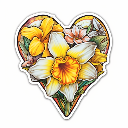 Daffodil Flower Vinyl Decal Sticker for Car, Laptop, Tumbler and more # 00570