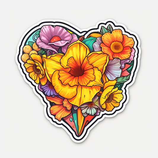 Daffodil Flower Vinyl Decal Sticker for Car, Laptop, Tumbler and more # 00565