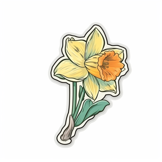 Daffodil Flower Vinyl Decal Sticker for Car, Laptop, Tumbler and more # 00584