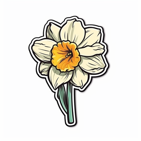 Daffodil Flower Vinyl Decal Sticker for Car, Laptop, Tumbler and more # 00585
