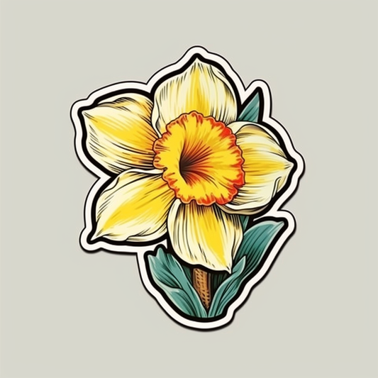 Daffodil Flower Vinyl Decal Sticker for Car, Laptop, Tumbler and more # 00583