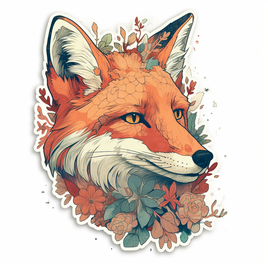 Fox Vinyl Decal Sticker for Car, Laptop, Tumbler and more # 00469