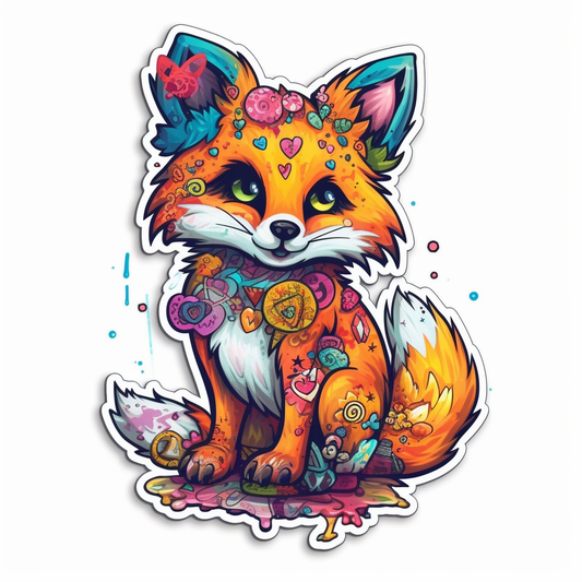 Fox Vinyl Decal Sticker for Car, Laptop, Tumbler and more # 00450