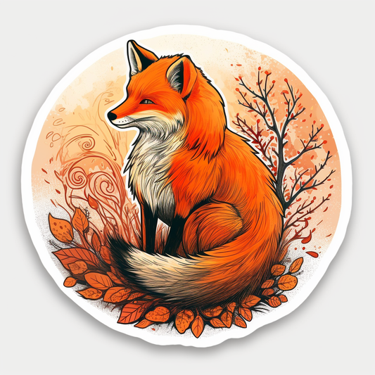 Fox Vinyl Decal Sticker for Car, Laptop, Tumbler and more # 00461
