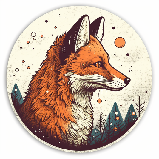 Fox Vinyl Decal Sticker for Car, Laptop, Tumbler and more # 00466
