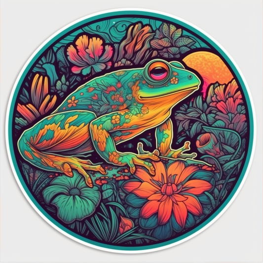 Frog Vinyl Decal Sticker for Car, Laptop, Tumbler and more # 006502