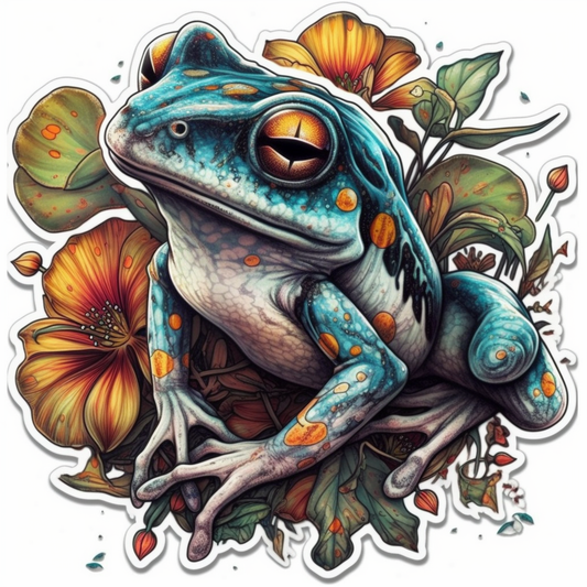 Frog Vinyl Decal Sticker for Car, Laptop, Tumbler and more # 006452