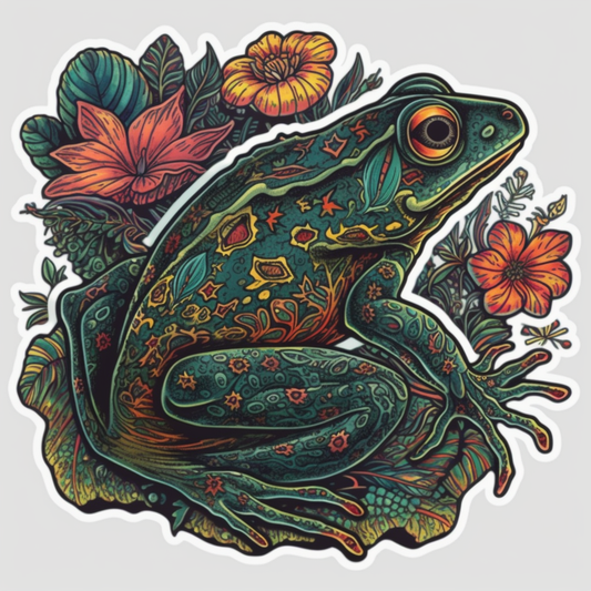 Frog Vinyl Decal Sticker for Car, Laptop, Tumbler and more # 006485