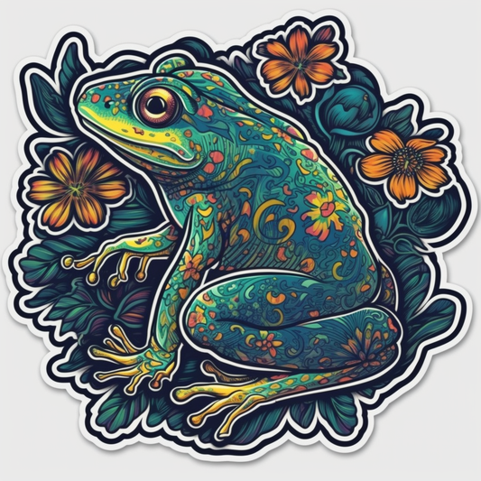 Frog Vinyl Decal Sticker for Car, Laptop, Tumbler and more # 006475