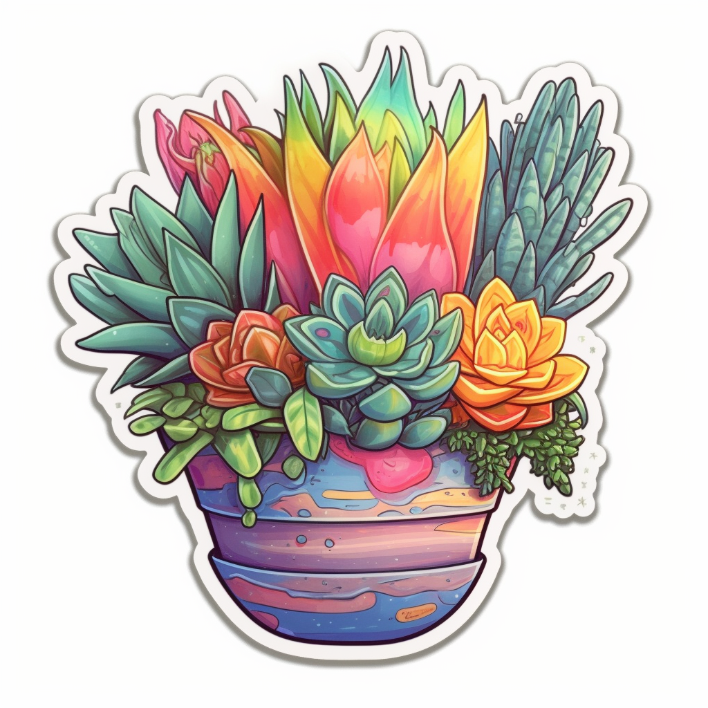 Gasteria Succulent Vinyl Decal Sticker for Car, Laptop, Tumbler and more # 006644