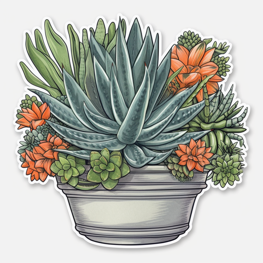 Gasteria Succulent Vinyl Decal Sticker for Car, Laptop, Tumbler and more # 006609