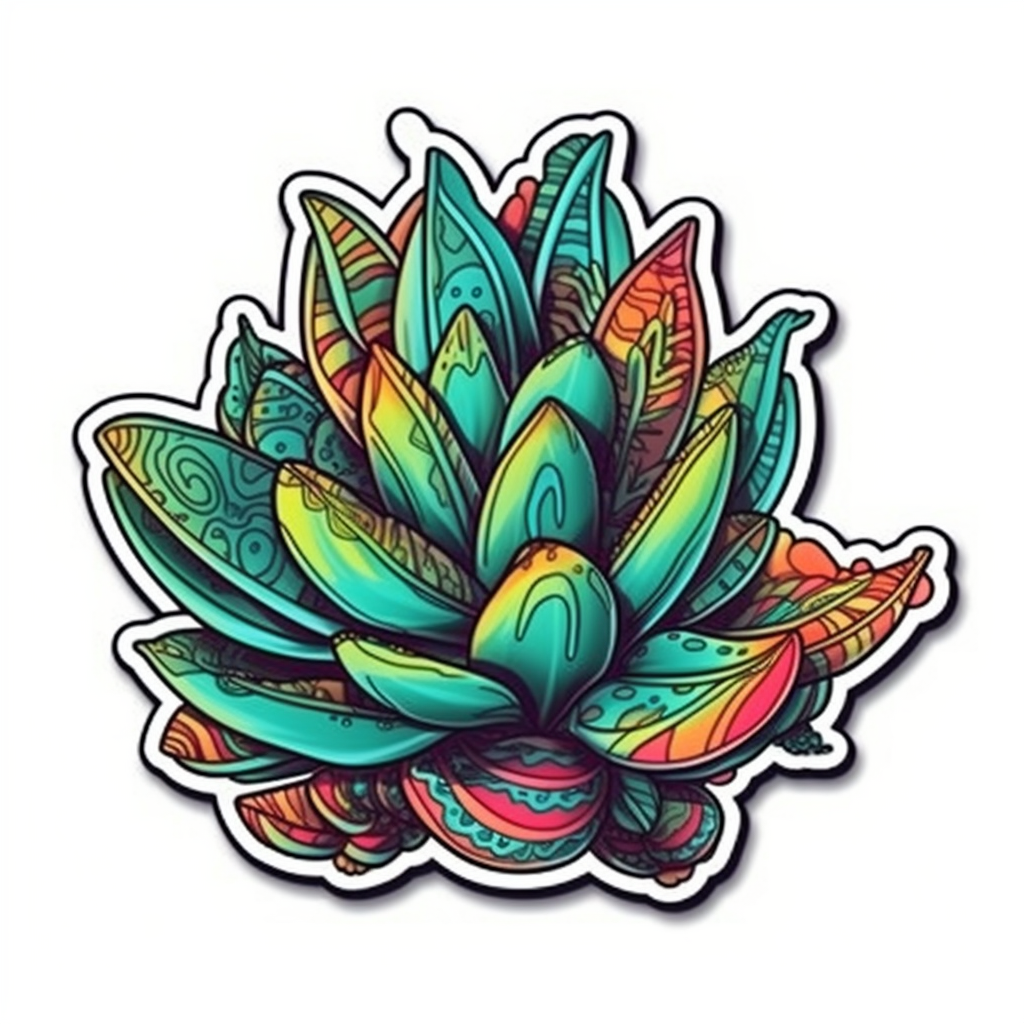 Gasteria Succulent Vinyl Decal Sticker for Car, Laptop, Tumbler and more # 006614