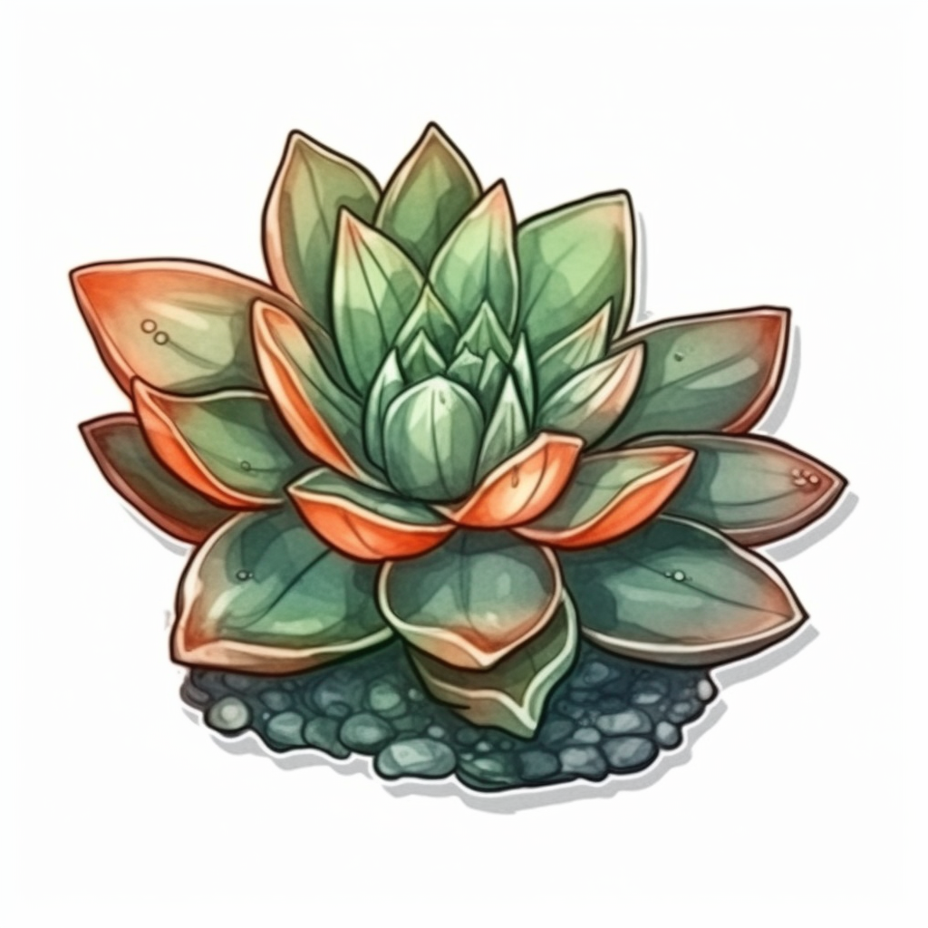 Gasteria Succulent Vinyl Decal Sticker for Car, Laptop, Tumbler and more # 006646