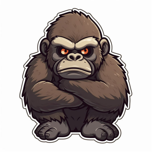 Gorilla Vinyl Decal Sticker for Car, Laptop, Tumbler and more # 00384