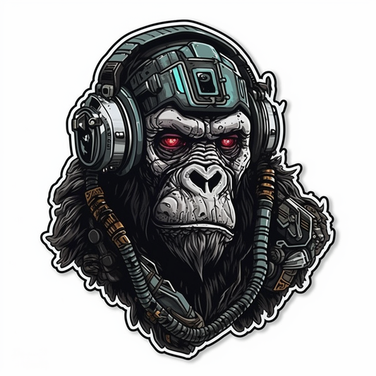 Gorilla Vinyl Decal Sticker for Car, Laptop, Tumbler and more # 00387