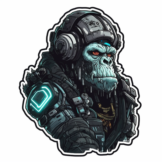 Gorilla Vinyl Decal Sticker for Car, Laptop, Tumbler and more # 00383