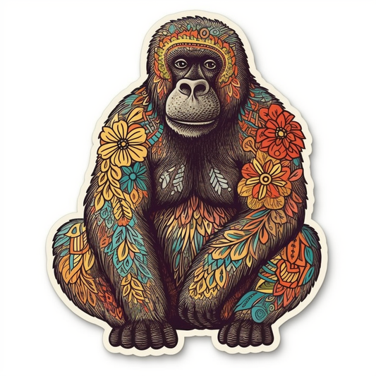 Gorilla Vinyl Decal Sticker for Car, Laptop, Tumbler and more # 00400