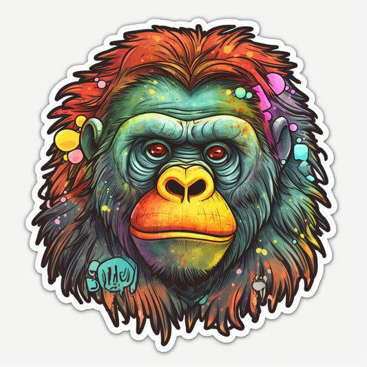 Gorilla Vinyl Decal Sticker for Car, Laptop, Tumbler and more # 00392