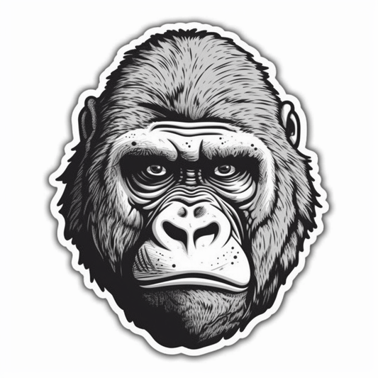 Gorilla Vinyl Decal Sticker for Car, Laptop, Tumbler and more # 00396