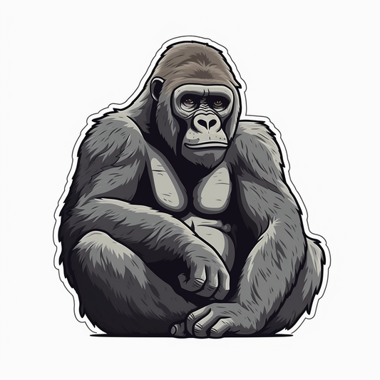 Gorilla Vinyl Decal Sticker for Car, Laptop, Tumbler and more # 00401