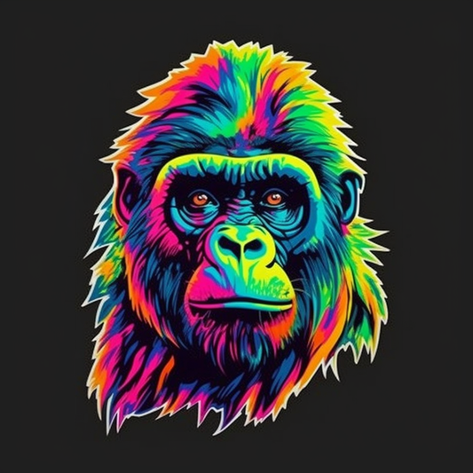 Gorilla Vinyl Decal Sticker for Car, Laptop, Tumbler and more # 00413