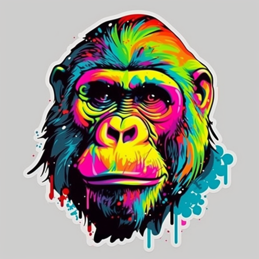 Gorilla Vinyl Decal Sticker for Car, Laptop, Tumbler and more # 00405