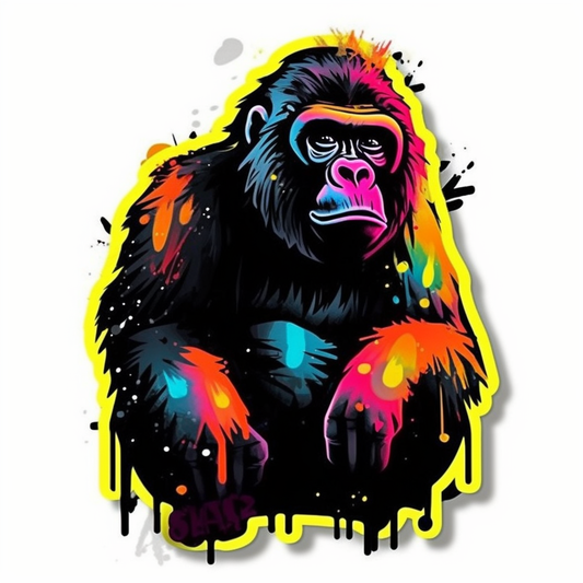 Gorilla Vinyl Decal Sticker for Car, Laptop, Tumbler and more # 00407