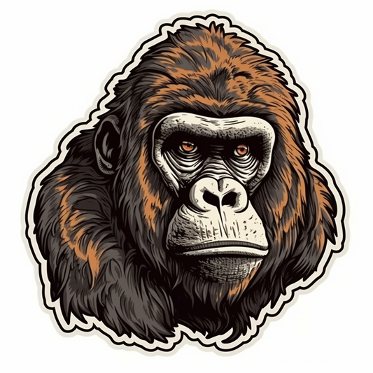 Gorilla Vinyl Decal Sticker for Car, Laptop, Tumbler and more # 00403
