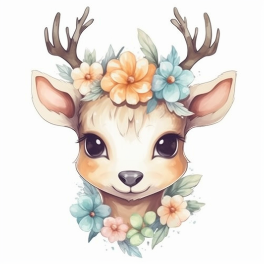 Graceful Deer with big antlers Vinyl Decal Sticker for Car, Laptop, Tumbler and more # 0011251