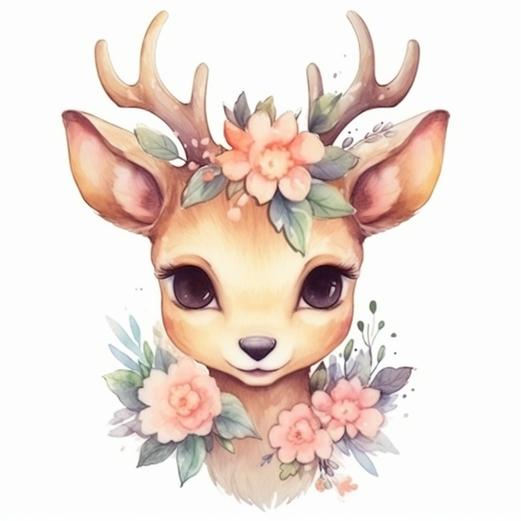 Graceful Deer with big antlers Vinyl Decal Sticker for Car, Laptop, Tumbler and more # 0011269