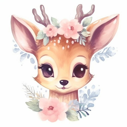 Graceful Deer with big antlers Vinyl Decal Sticker for Car, Laptop, Tumbler and more # 0011243