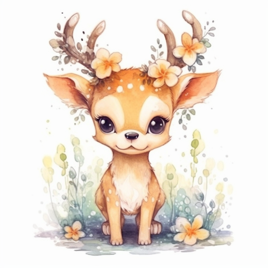 Graceful Deer with big antlers Vinyl Decal Sticker for Car, Laptop, Tumbler and more # 0011257