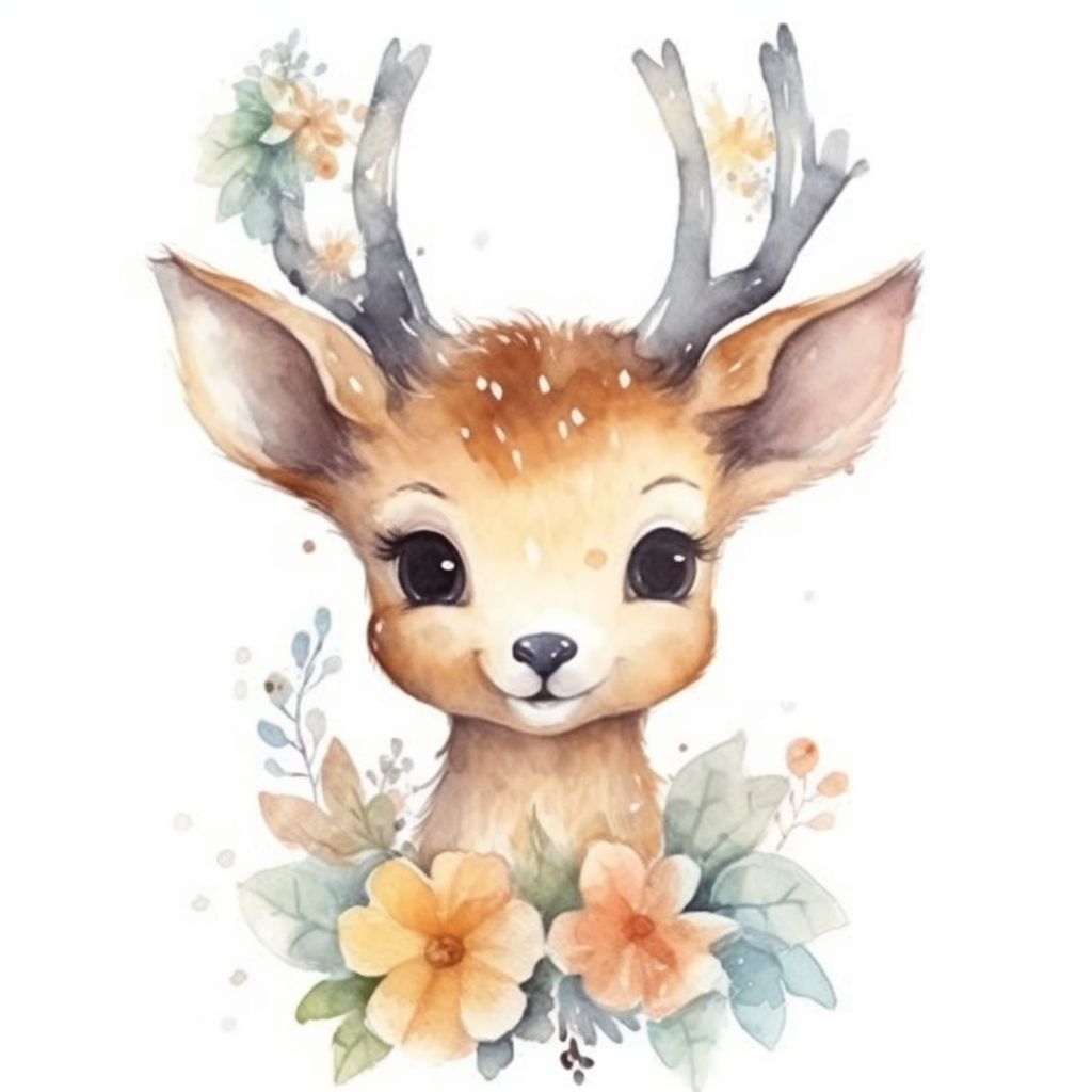 Graceful Deer with big antlers Vinyl Decal Sticker for Car, Laptop, Tumbler and more # 0011247