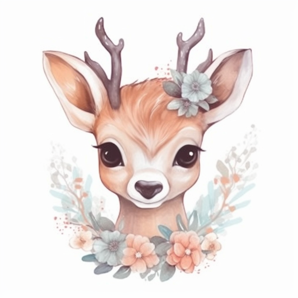 Graceful Deer with big antlers Vinyl Decal Sticker for Car, Laptop, Tumbler and more # 0011231