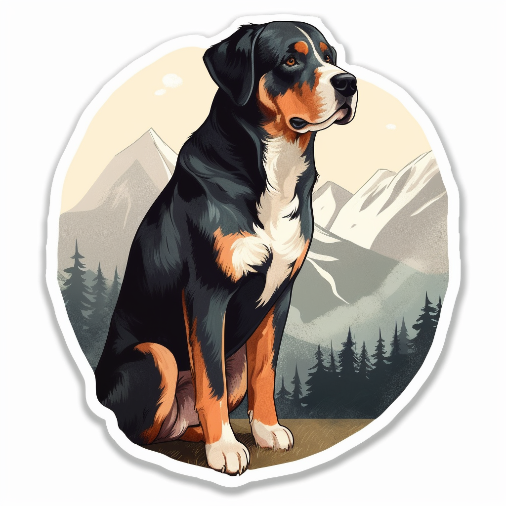 Greater Swiss Mountain Dog Vinyl Decal Sticker for Car, Laptop, Tumbler and more # 007650