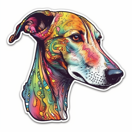 Greyhound Dog Vinyl Decal Sticker for Car, Laptop, Tumbler and more # 007782