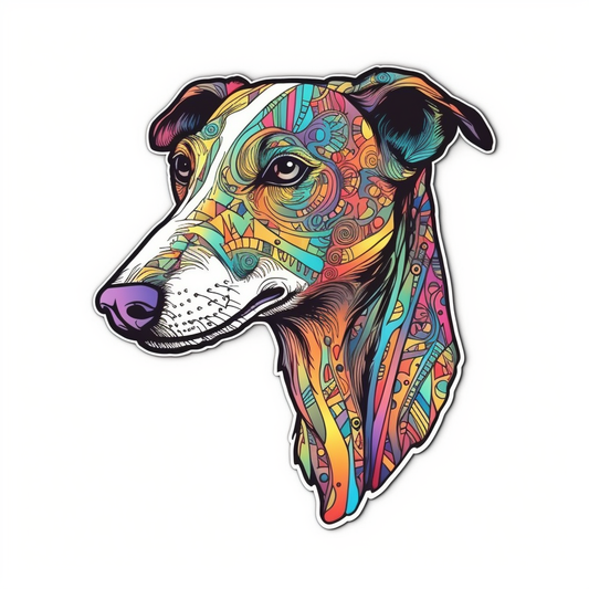 Greyhound Dog Vinyl Decal Sticker for Car, Laptop, Tumbler and more # 007791