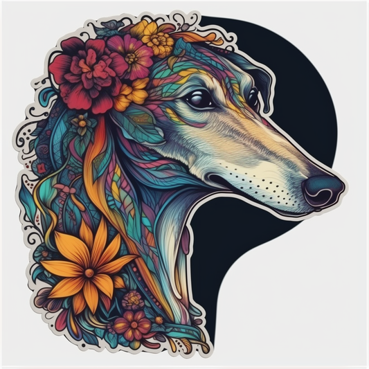 Greyhound Dog Vinyl Decal Sticker for Car, Laptop, Tumbler and more # 007797