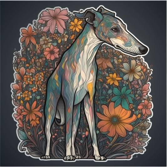 Greyhound Dog Vinyl Decal Sticker for Car, Laptop, Tumbler and more # 007811