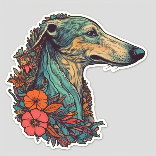 Greyhound Dog Vinyl Decal Sticker for Car, Laptop, Tumbler and more # 007822