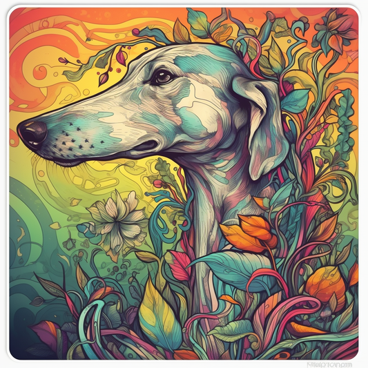 Greyhound Dog Vinyl Decal Sticker for Car, Laptop, Tumbler and more # 007805