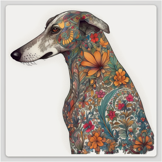 Greyhound Dog Vinyl Decal Sticker for Car, Laptop, Tumbler and more # 007809