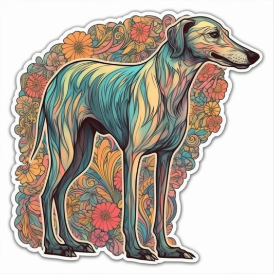 Greyhound Dog Vinyl Decal Sticker for Car, Laptop, Tumbler and more # 007806