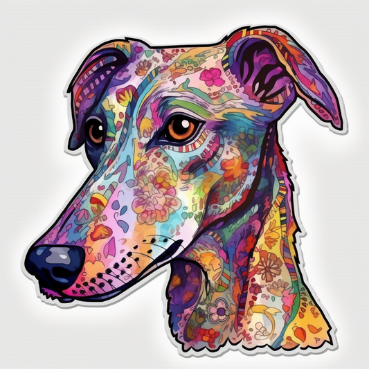 Greyhound Dog Vinyl Decal Sticker for Car, Laptop, Tumbler and more # 007826