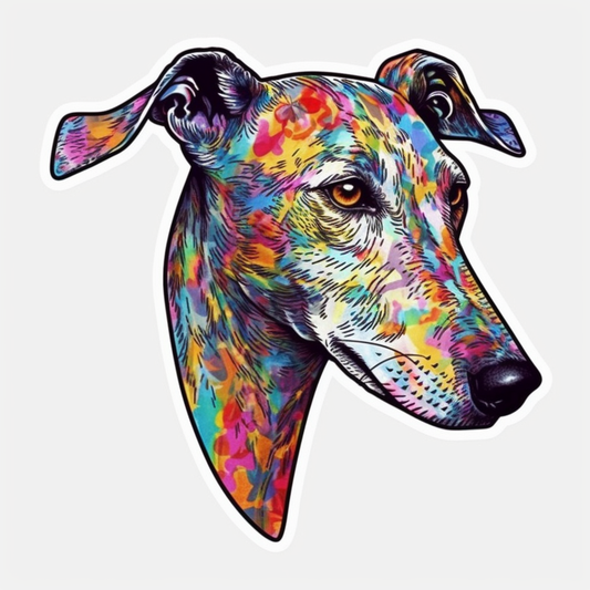 Greyhound Dog Vinyl Decal Sticker for Car, Laptop, Tumbler and more # 007776