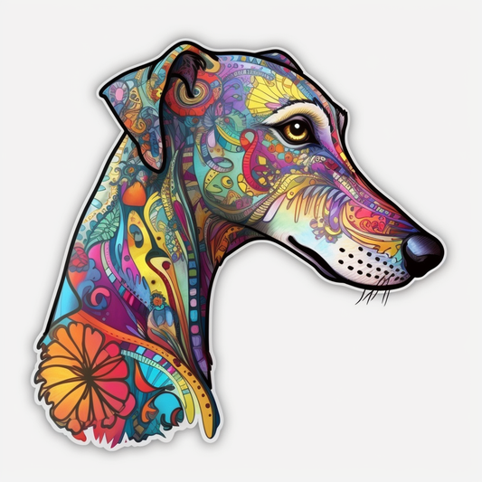 Greyhound Dog Vinyl Decal Sticker for Car, Laptop, Tumbler and more # 007767