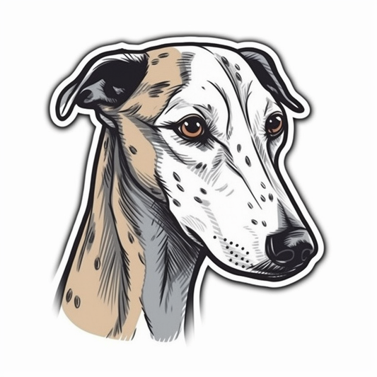 Greyhound Dog Vinyl Decal Sticker for Car, Laptop, Tumbler and more # 007796